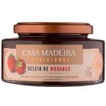 GELEIA GOURMET CASA MADEIRA DE MORANGO C/ PEDACOS 240G