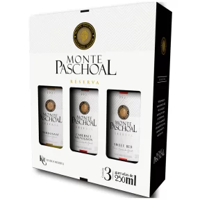 KIT MINI VINHOS MONTE PASCHOAL RESERVA 3X250ML