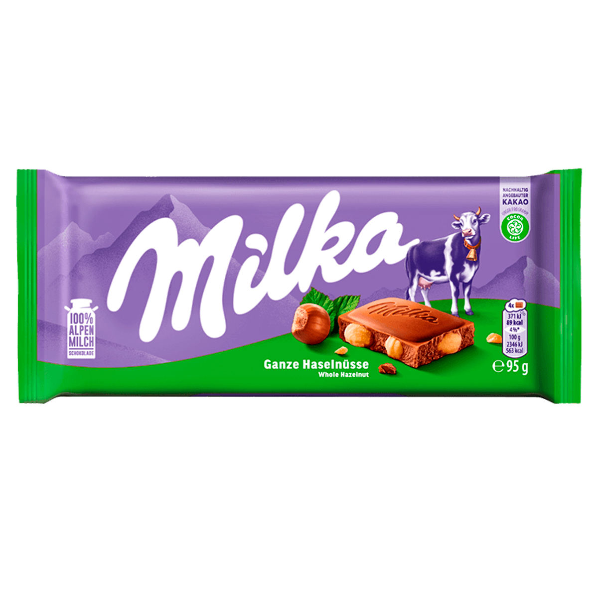 CHOCOLATE MILKA WHOLE HAZELNUT 95G - Empório Malelu