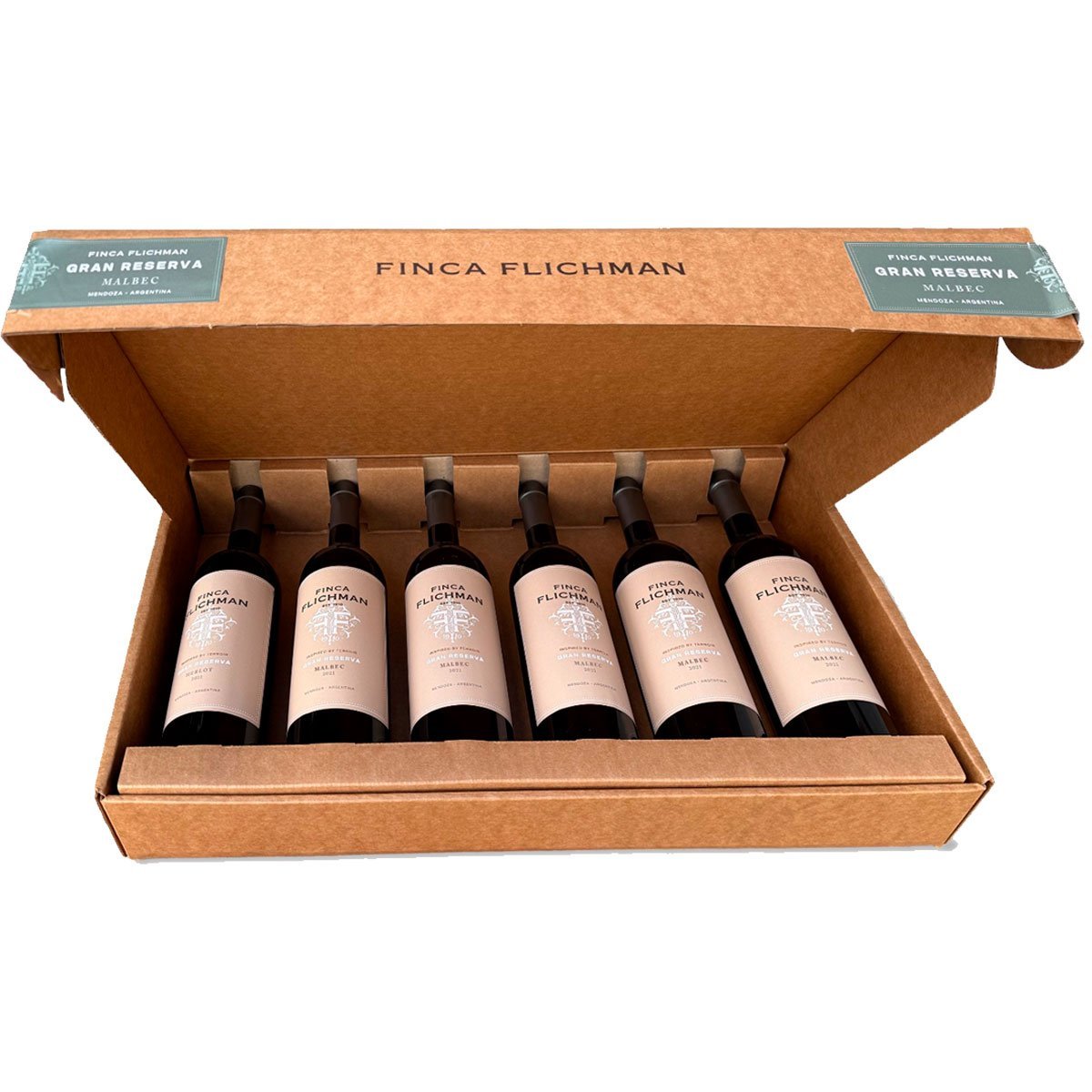 Kit 6 Vinho Finca Flichman Gran R.collec 750Ml Cx De Madeira